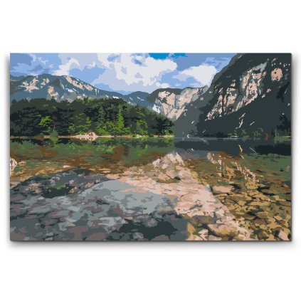 Peinture par numéros - Lac Bohinj - Slovénie