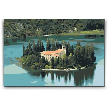 Peinture par numéros - Île de Visovac - Croatie