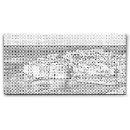 Pointillage - Vue de Dubrovnik - Croatie