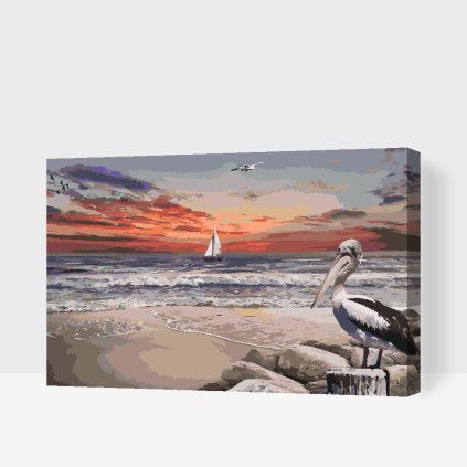 Paint by Number - Pelican and Boat