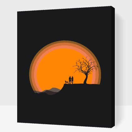 Paint by Number - Couple on a Cliff