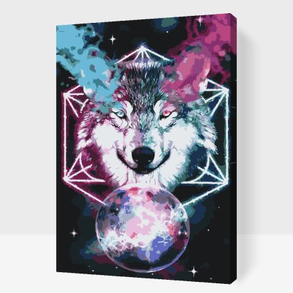 Paint by Number - Wolf in Space
