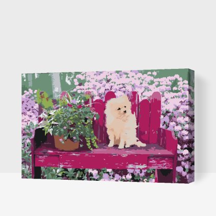 Paint by Number - Puppy on the Bench