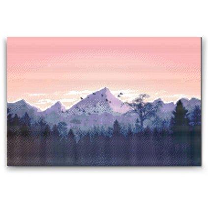 Diamond Painting - Mountains at Sunset