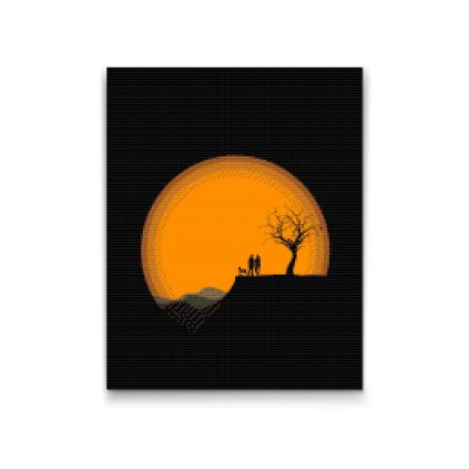 Diamond Painting - Couple on a Cliff