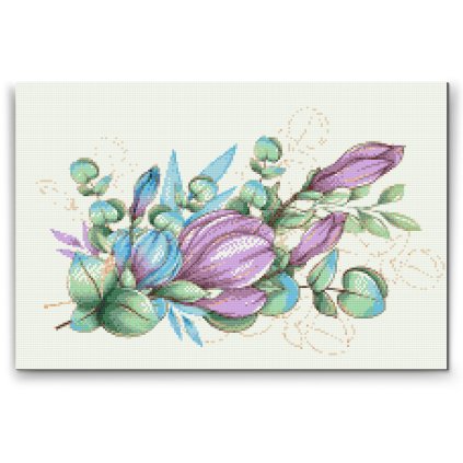 Diamond Painting - Purple Flowers