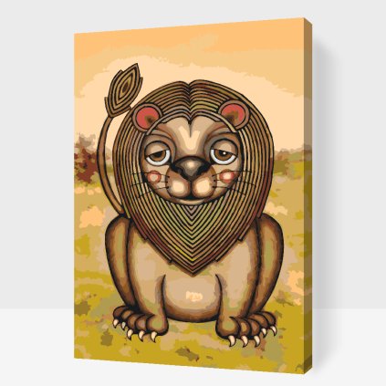 Paint by Number - Lion with Pink Cheeks