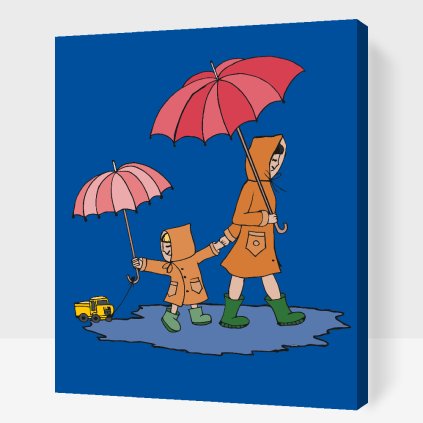 Paint by Number - Child with Mother on a Walk