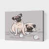 Paint by Number - Pugs with little balls