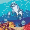 Paint by Number - Cartoon Dolphins