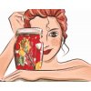 Diamond Painting - Woman Smile behind the Bottle