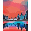 Malování podle čísel - Zimní krajina 2