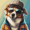 Paint by Number - Dog with Stylish Glasses 3