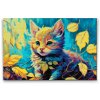 Diamond Painting - Kitten amongst the Leaves
