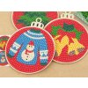 Diamond stickers - Christmas decoration 2 (6pcs stickers, 3pcs wooden cutout)