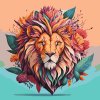 Malování podle čísel - Květinový lev