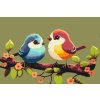 Malování podle čísel - Roztomilí ptáčci