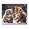 Diamond Painting - Kittens in the snow 