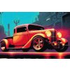 Diamantové malování - Retro červené autíčko