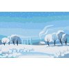 Malování podle čísel - Zimní krajina 3