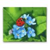 Diamond Painting - Ladybug on Blue Flowers