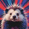 M11_Painting_by_Numbers_-_Porcupine_in_shades_of_red_and_blue