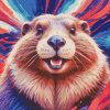 M11_Diamond_Paintings_-_Beaver_in_shades_of_red_and_blue