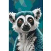 M11_Painting_by_Numbers_-_Lemur_in_shades_of_dark_turquoise