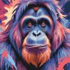 M11_Painting_by_Numbers_-_Orangutan_in_shades_of_red_and_blue