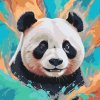M11_Painting_by_Numbers_-_Panda_in_shades_of_turquoise_and_orange