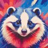 M11_Diamond_Paintings_-_Badger_in_shades_of_red_and_blue