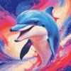 M11_Diamond_Paintings_-_Dolphin_in_shades_of_red_and_blue
