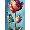 M11_Painting_by_Numbers_-_A_blue_butterfly_and_colourful_tulip