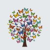 Paint by Number - Butterflies Tree