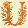 M11_Painting_by_Numbers_-_Letter_U_-_Floral_Pattern