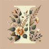 M11_Painting_by_Numbers_-_Letter_I_-_Floral_Pattern