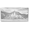 Pointillage - Église sur le lac de Bled - Slovénie