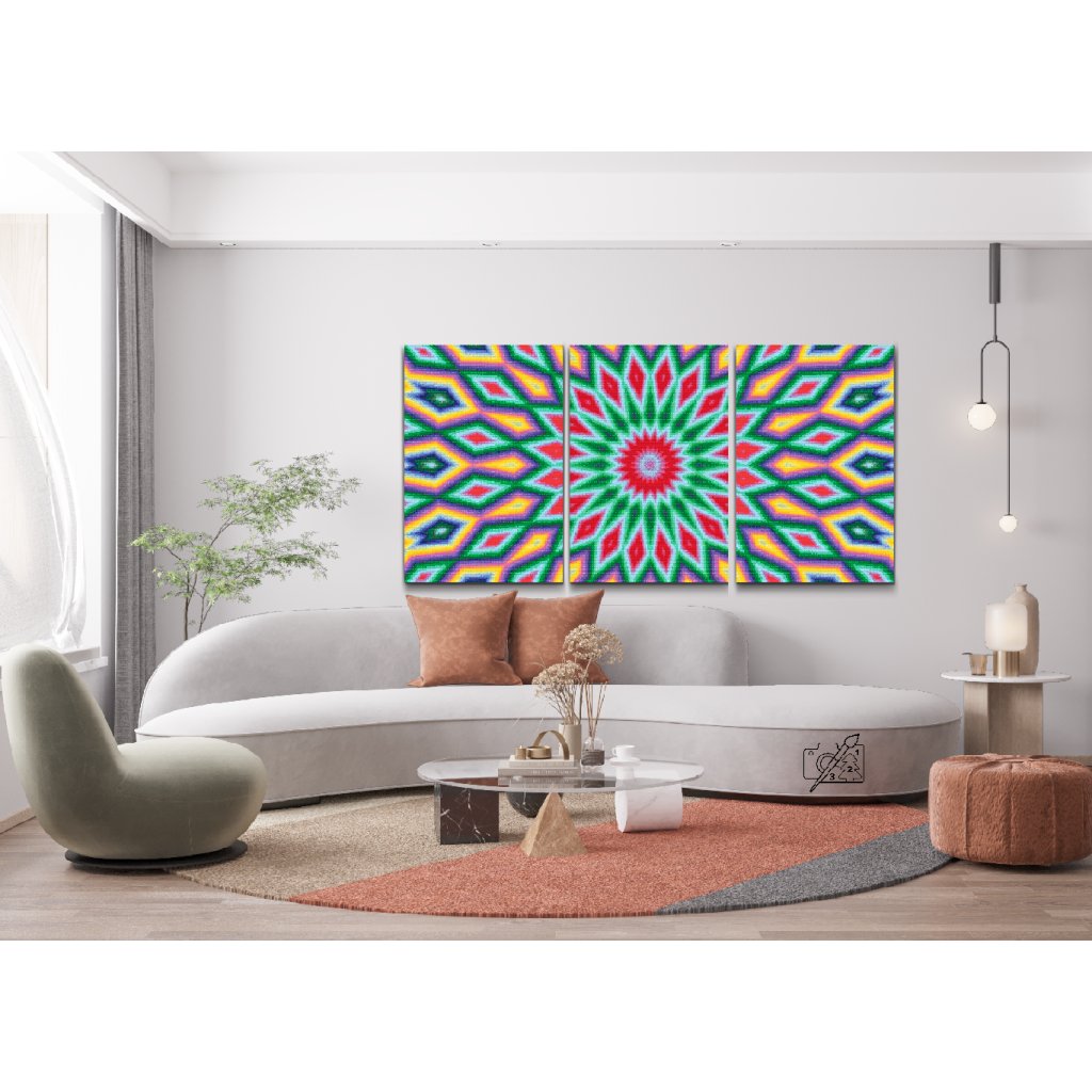 Diamond Painting - Colored Texture 7 (set of 3)