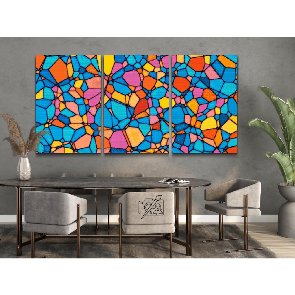 Diamond Painting - Colored Texture 5 (set of 3)