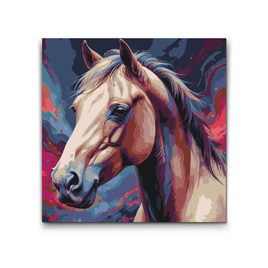 M2_Painting_by_Numbers_-_Horse_in_shades_of_red_and_blue