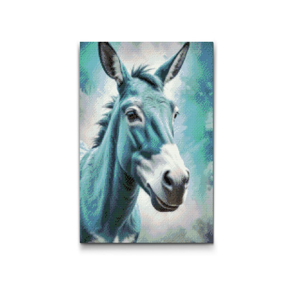 M2_Diamond_Paintings_-_Donkey_in_shades_of_dark_turquoise