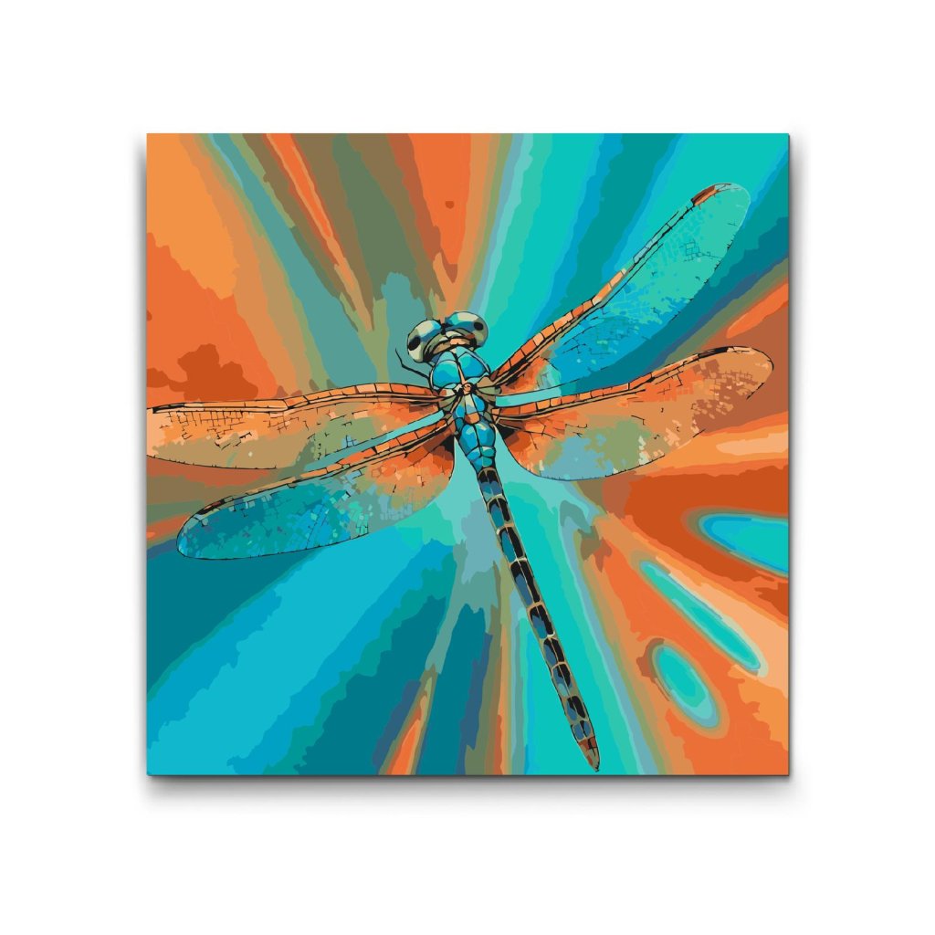 M2_Painting_by_Numbers_-_Dragonfly_in_shades_of_turquoise_and_orange