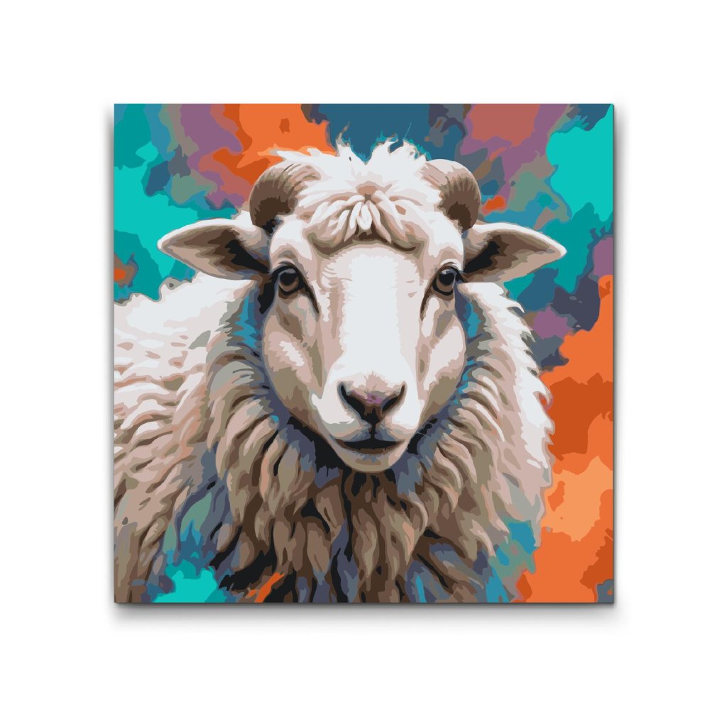 M2_Painting_by_Numbers_-_Sheep_in_shades_of_turquoise_and_orange