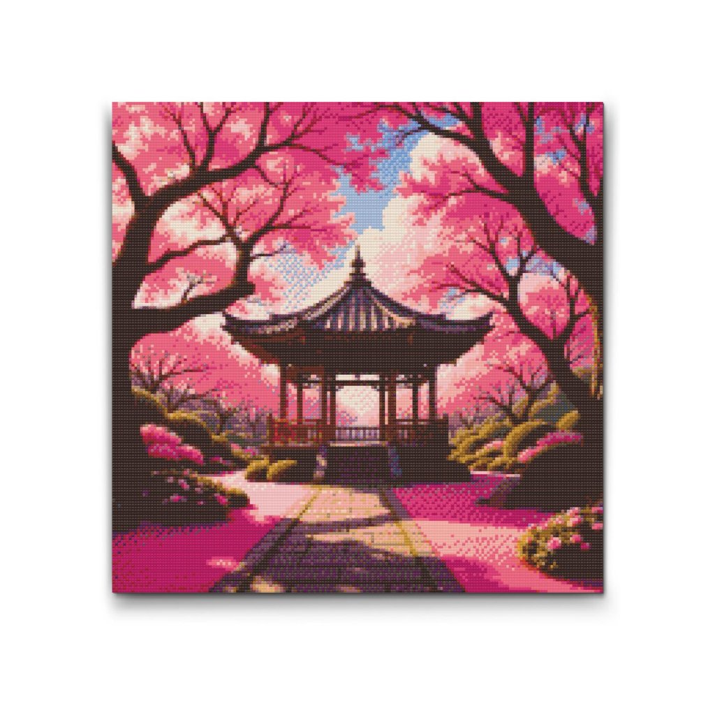 M2_Diamond_Paintings_-_Blooming_sakura_with_a_gazebo