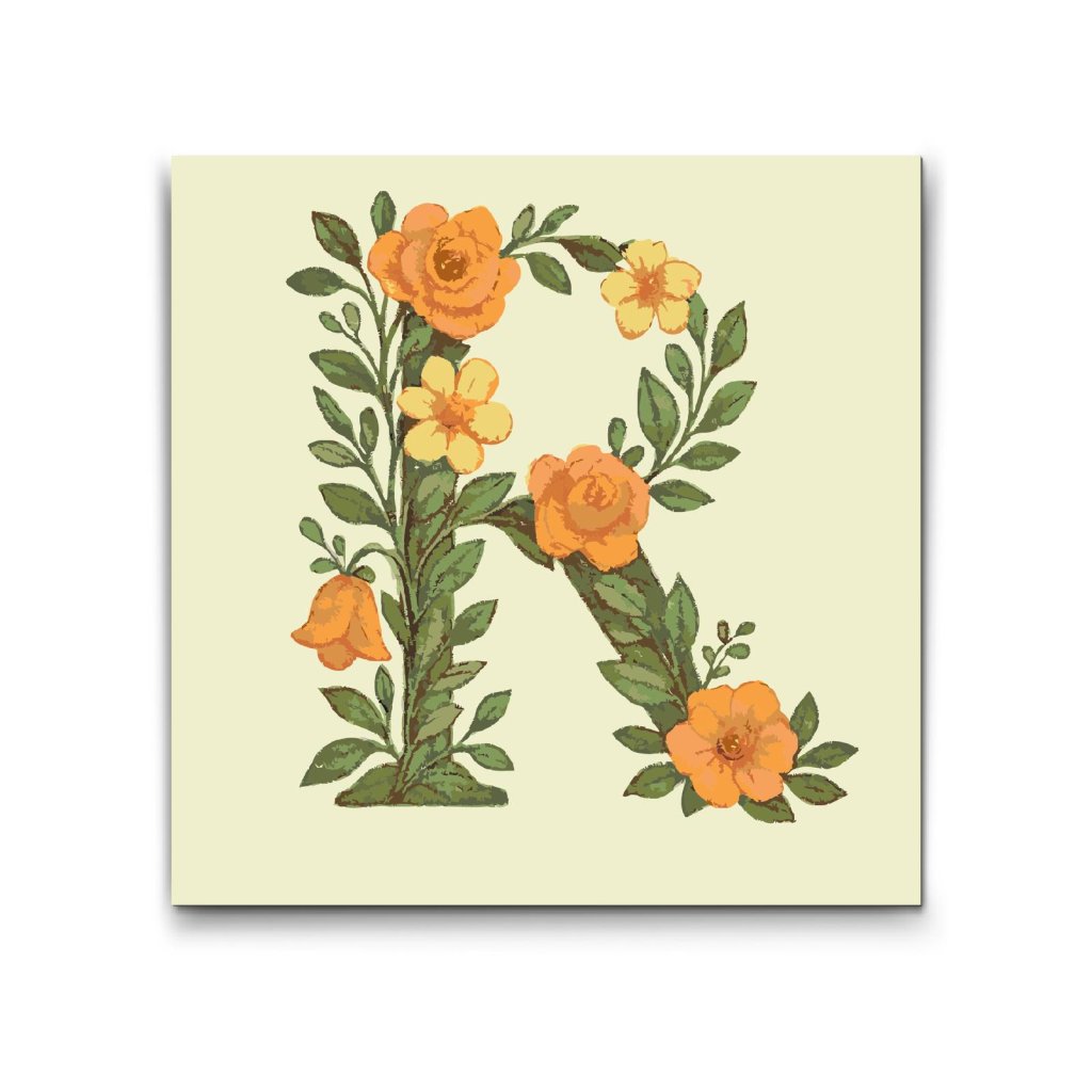 M2_Painting_by_Numbers_-_Letter_R_-_Floral_Pattern