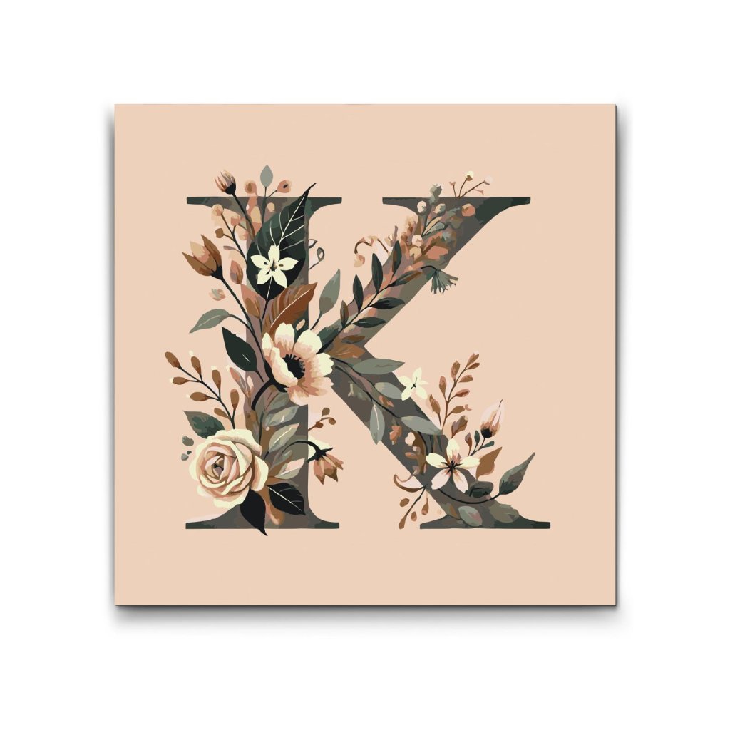 M2_Painting_by_Numbers_-_Letter_K_-_Floral_Pattern