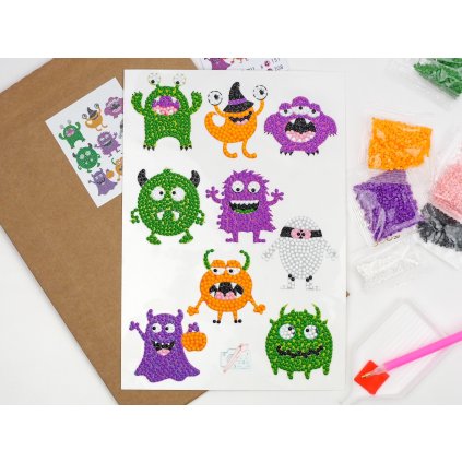Diamond stickers - Cute Monsters