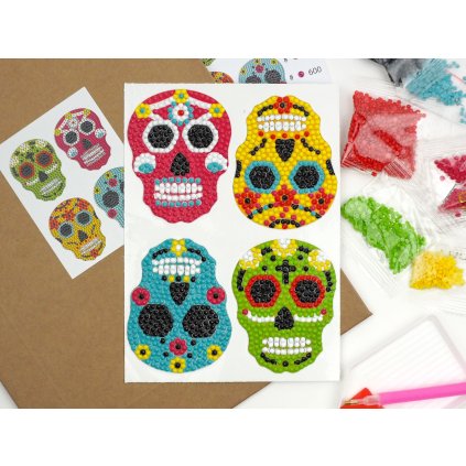 Diamond stickers - Colorful Skulls