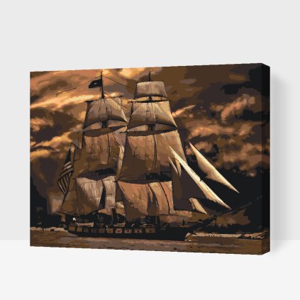 Paint by Number - Boat in Storm 2