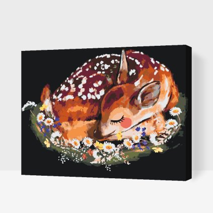 Paint by Number - Roe Deer among the Flowers
